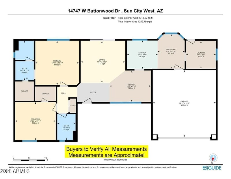 14747 W Buttonwood Dr, Sun City West, AZ 85375