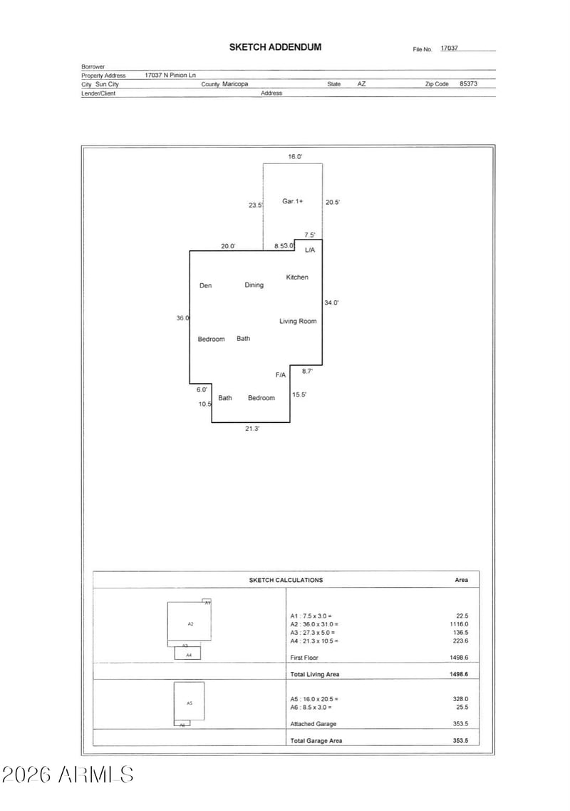 17037 N Pinion Ln, Sun City, AZ 85373