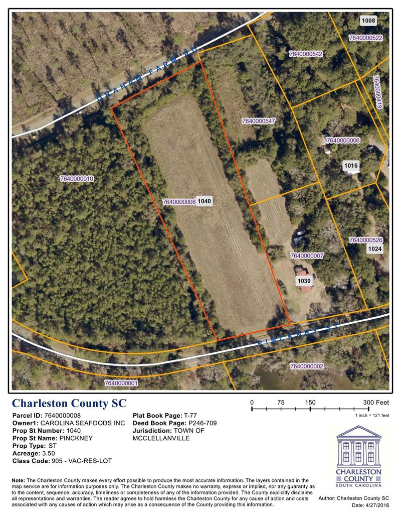 1040 Pinckney St, Mcclellanville, SC 29458