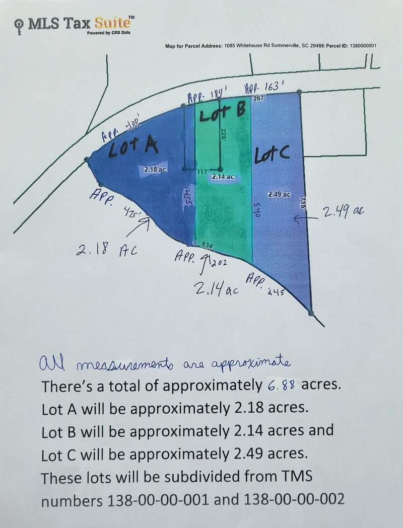 1085 Lot B Whitehouse Rd, Summerville, SC 29486
