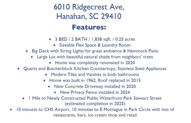 6010 Ridgecrest Ave #29410, Hanahan, SC 29410