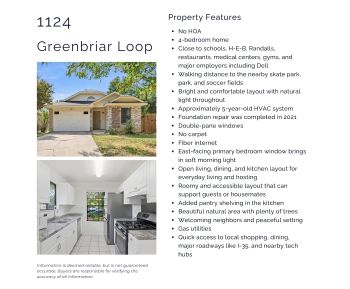 1124 Greenbriar Loop, Round Rock, TX 78664