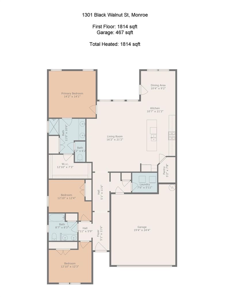 1301 Black Walnut St, Monroe, NC 28112