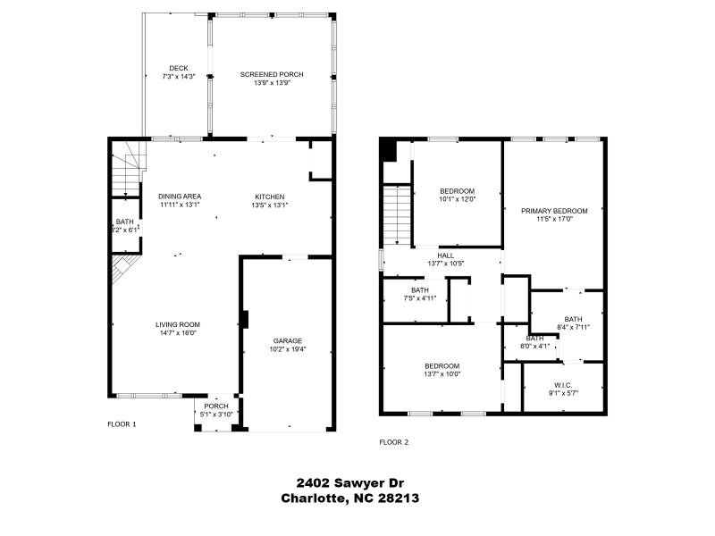 2402 Sawyer Dr, Charlotte, NC 28213