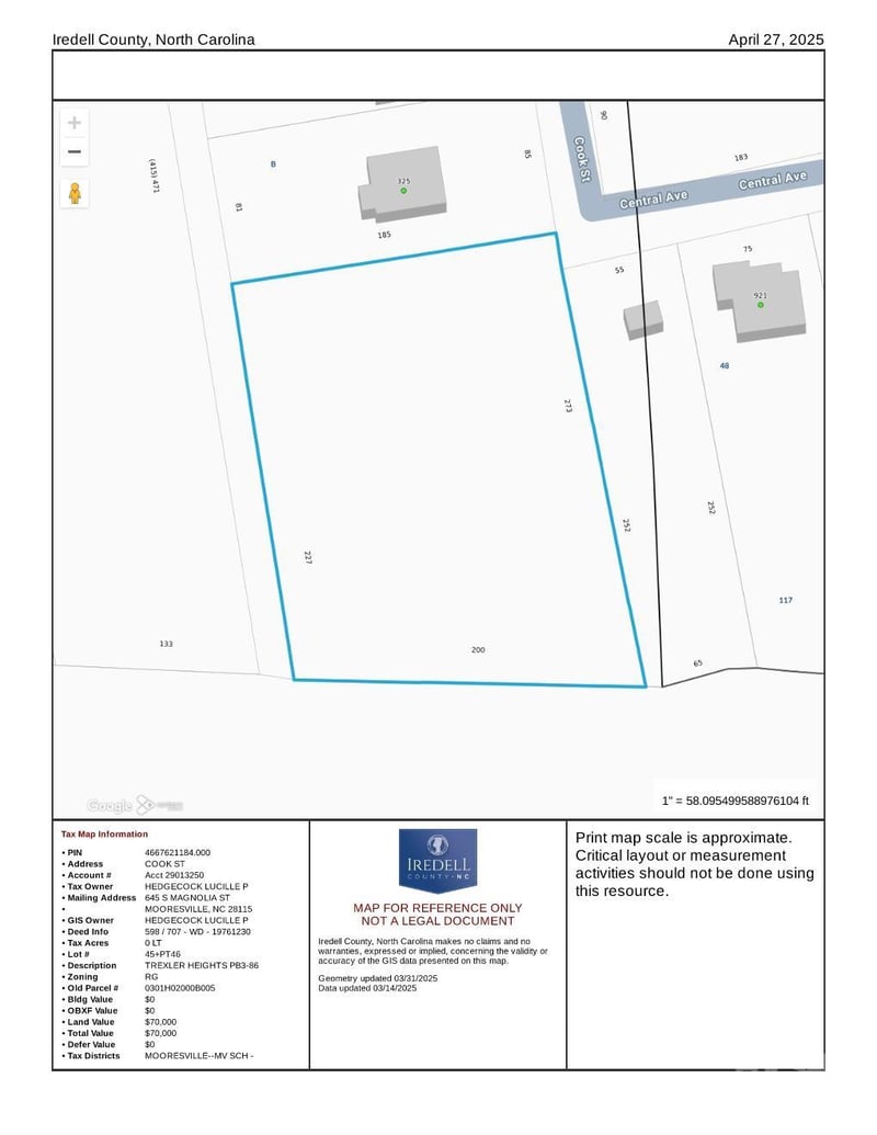 Lot 45 Cook St #46+ PT46, Mooresville, NC 28115
