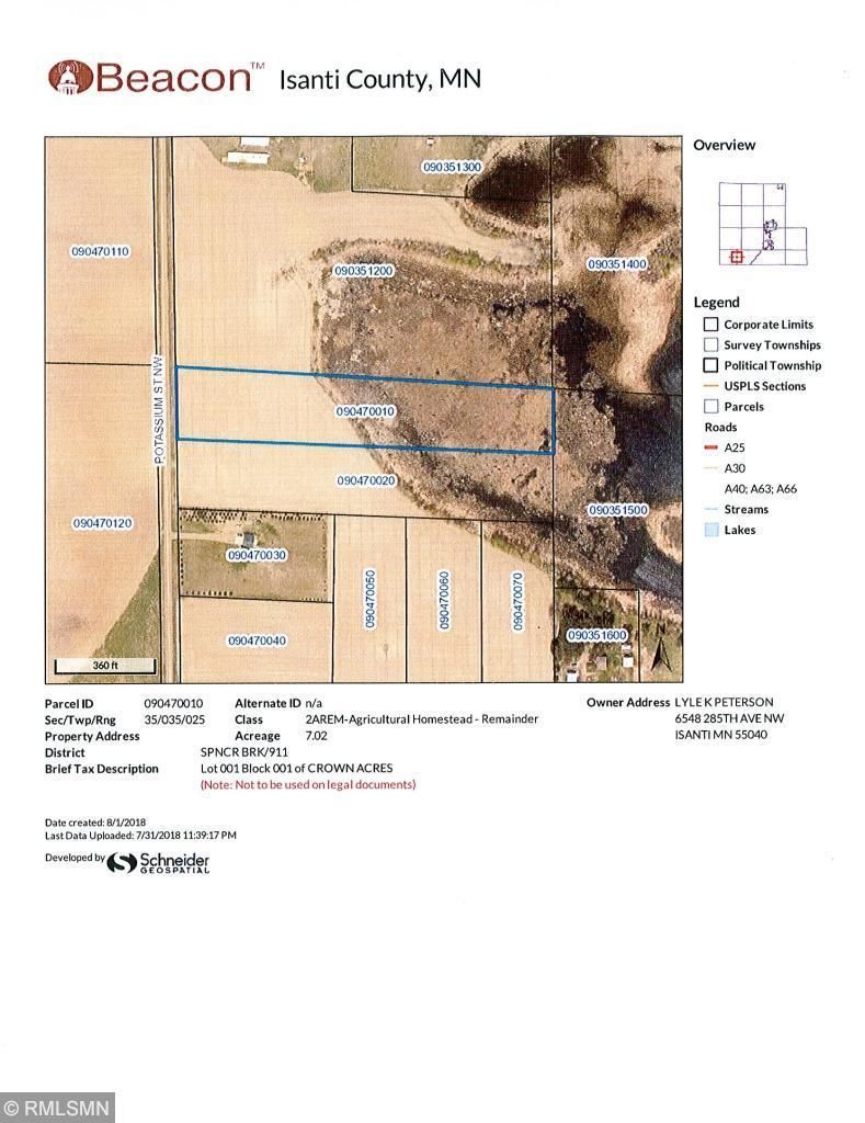 0 Potassium, Isanti, MN 55040