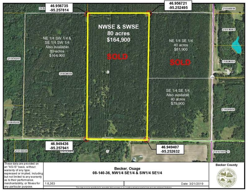 NWSE - SWSE Grant St, Osage, MN 56570