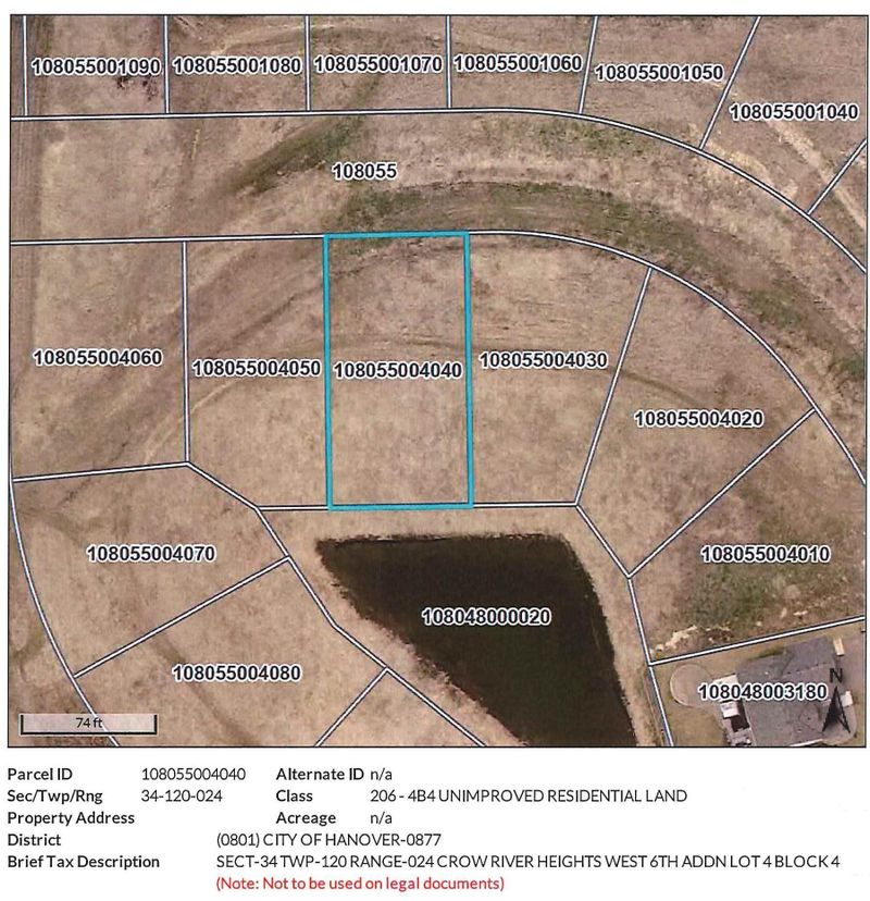 Lot 4 Block 4 Jasmine Ave NE, Hanover, MN 55341