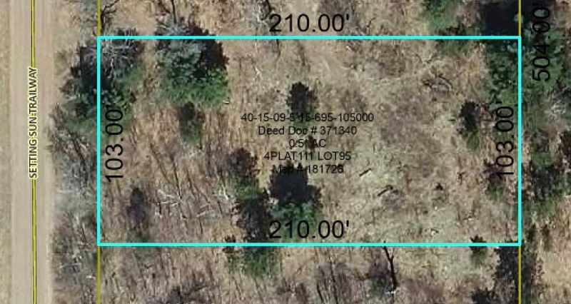 Lot 95 Setting Sun Trail Way, Danbury, WI 54830