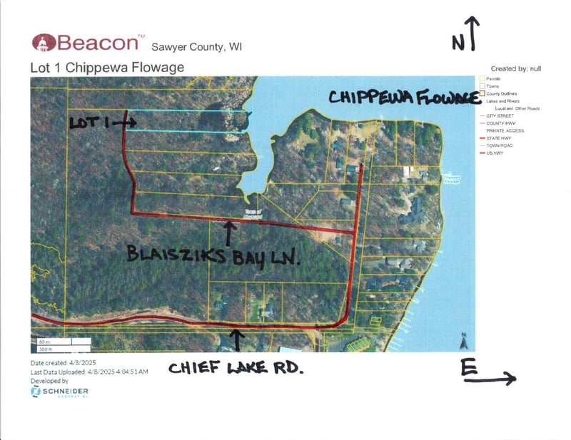 Lot 1 XXX Blaiszik's Bay Ln, Hayward, WI 54843