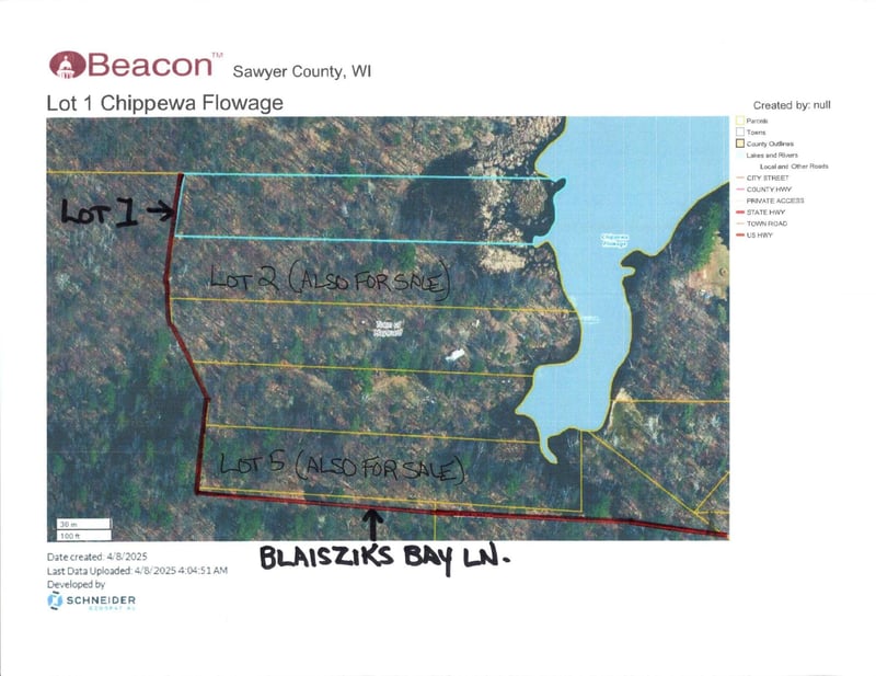 Lot 1 XXX Blaiszik's Bay Ln, Hayward, WI 54843
