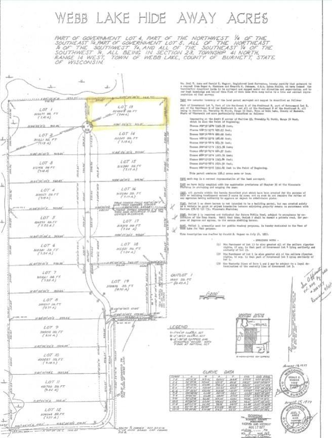 Lot 13 Hide Away Trl, Webb Lake, WI 54830