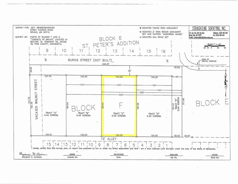 TBD-Lot C Burns St, Bruno, MN 55712