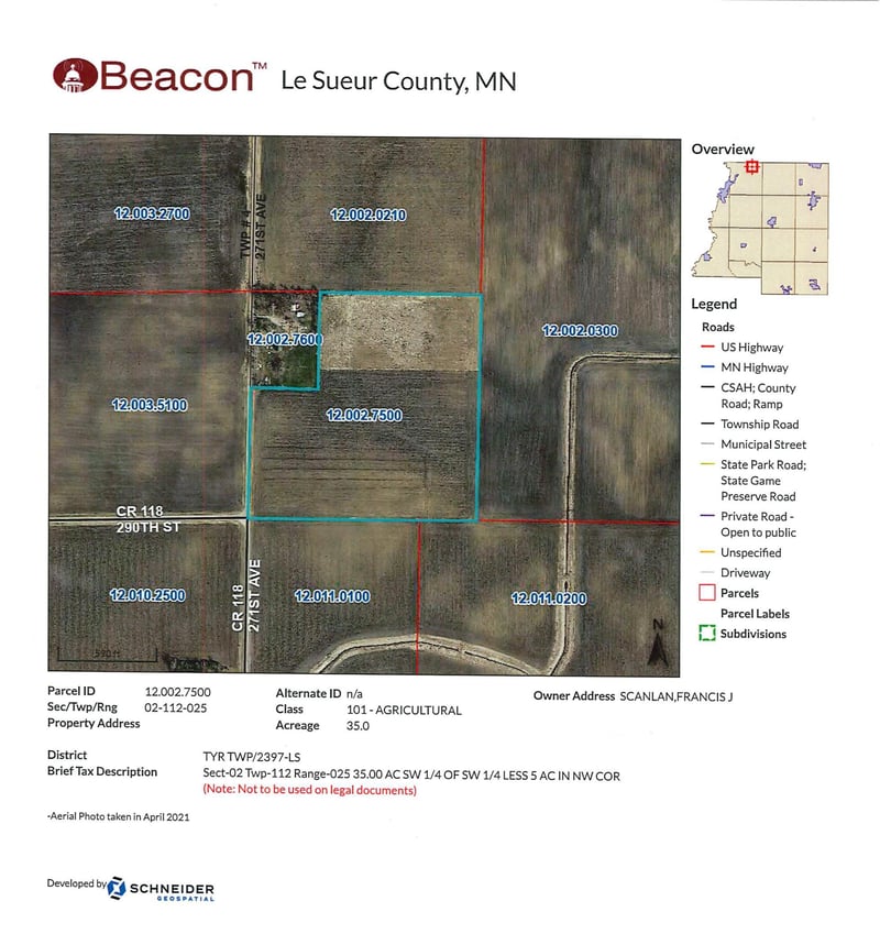XXX 271st Ave, Henderson, MN 56044