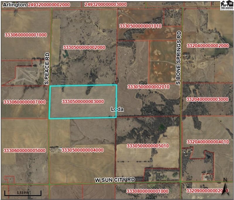 S Peace Rd, Arlington, KS 67514