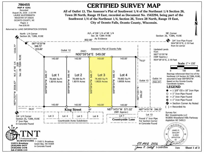 King St #3, Oconto Falls, WI 54154