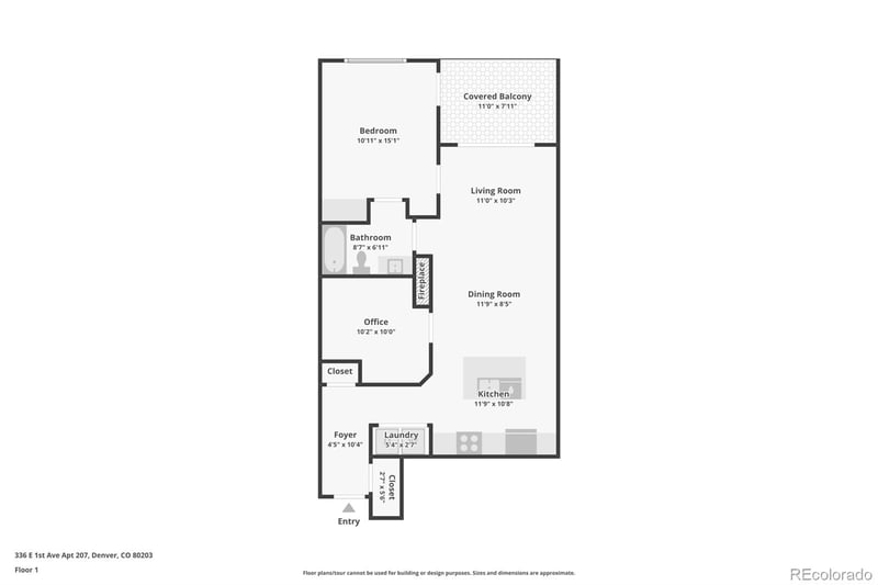 336 E 1st Ave #207, Denver, CO 80203