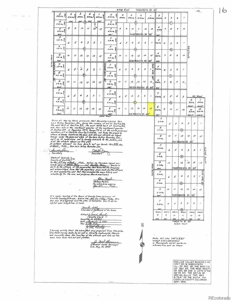 Lot 15 Oak & Sixteenth St Lot 15, Blanca, CO 81123