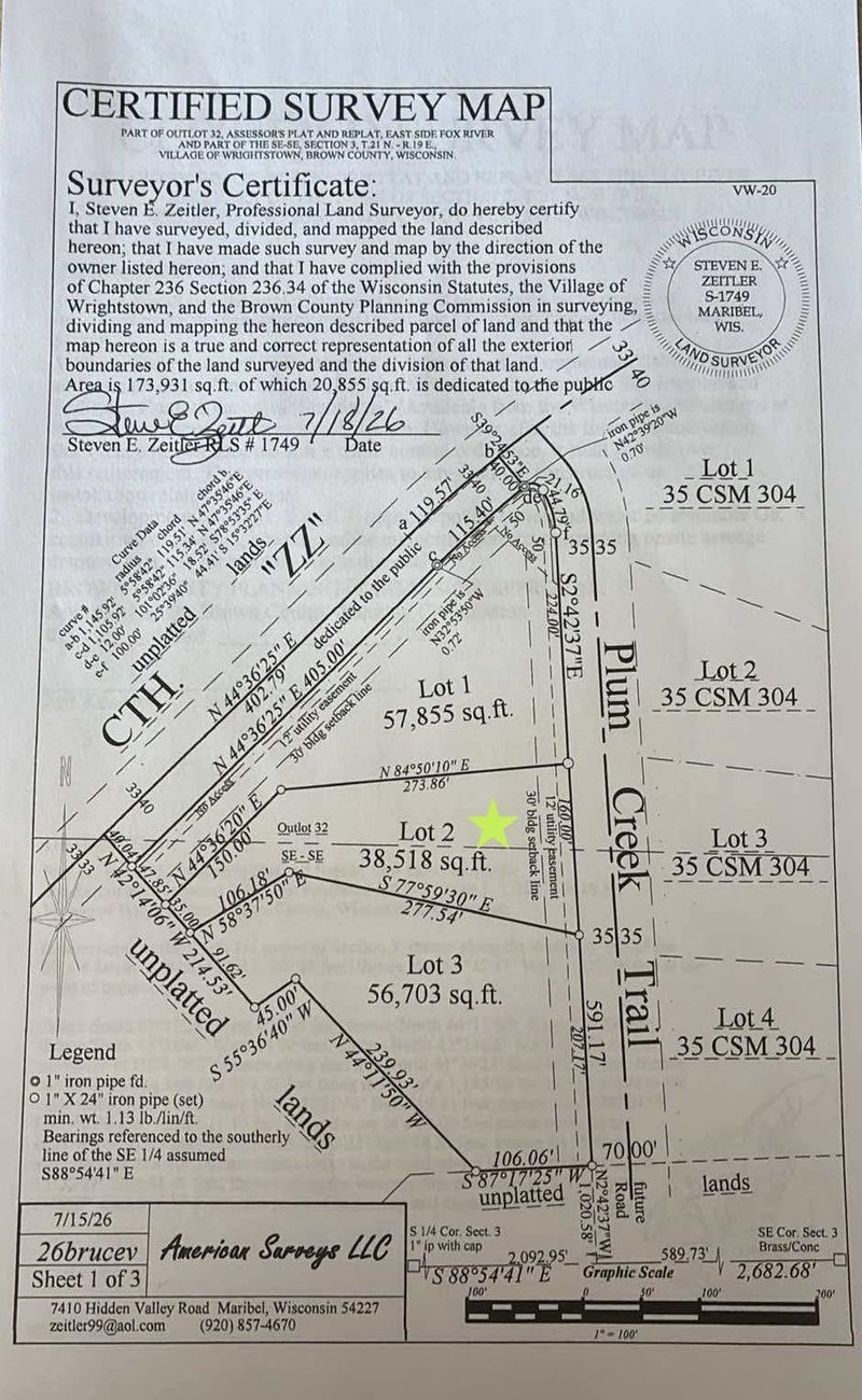 Plum Creek Trl #2, Wrightstown, WI 54180