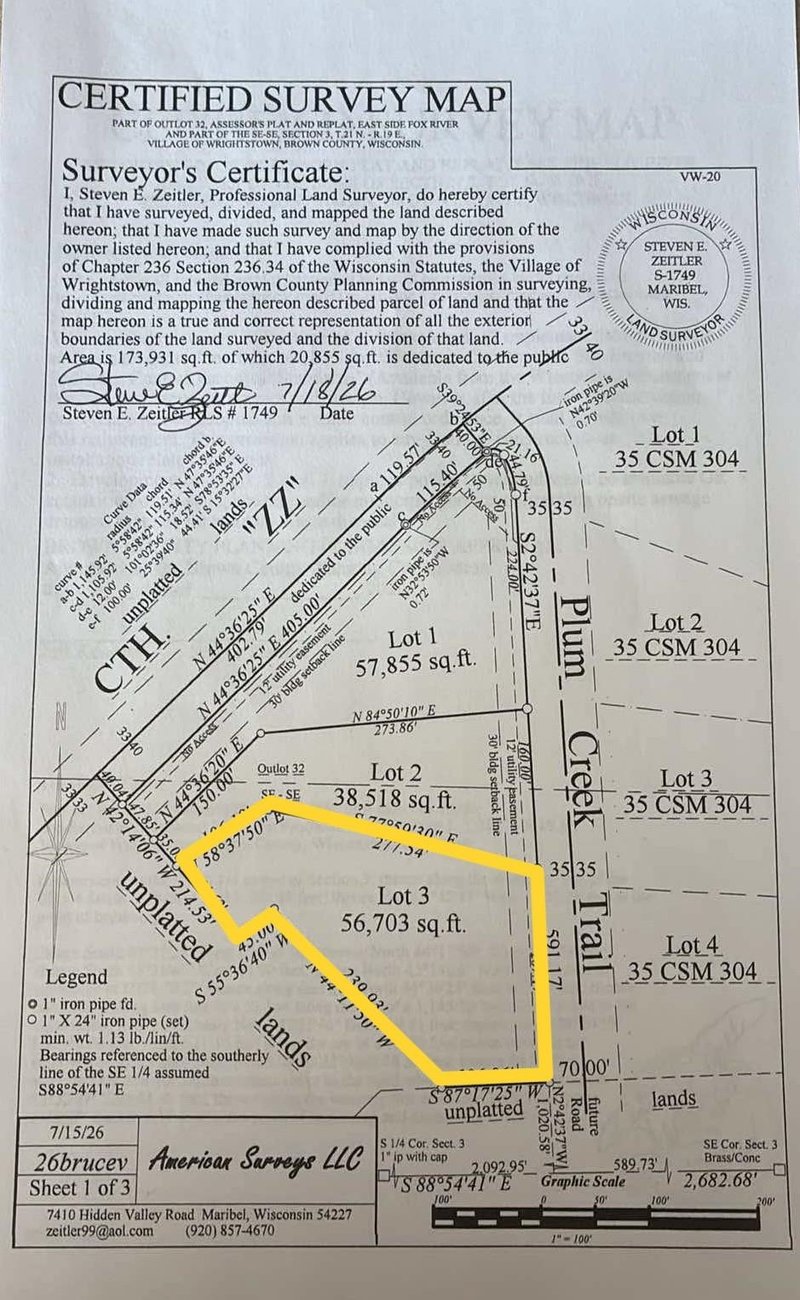 Plum Creek Trl #3, Wrightstown, WI 54180