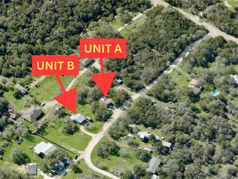 110 Roadrunner RD #A & B + buildable acreage, San Marcos, TX 78666