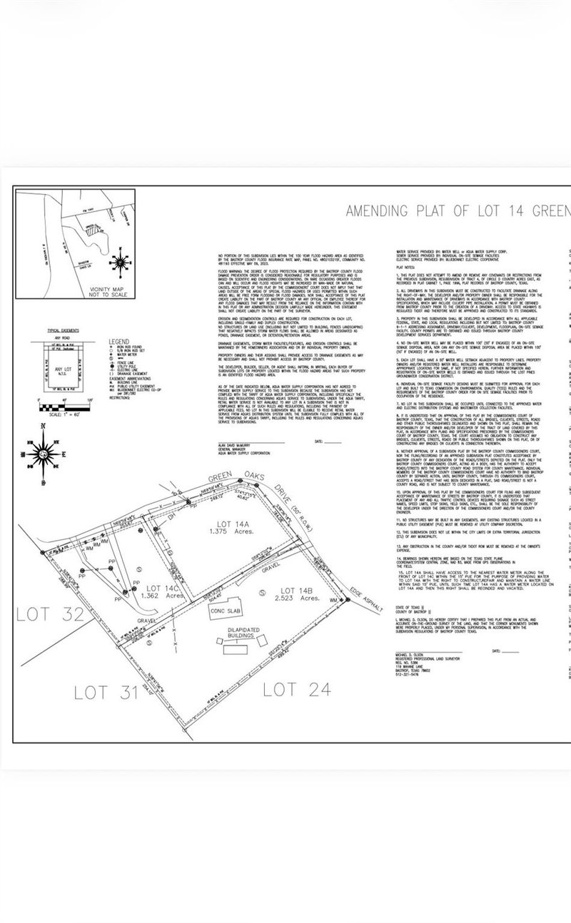 314 Green Oaks DR Lot 14-A, Bastrop, TX 78602