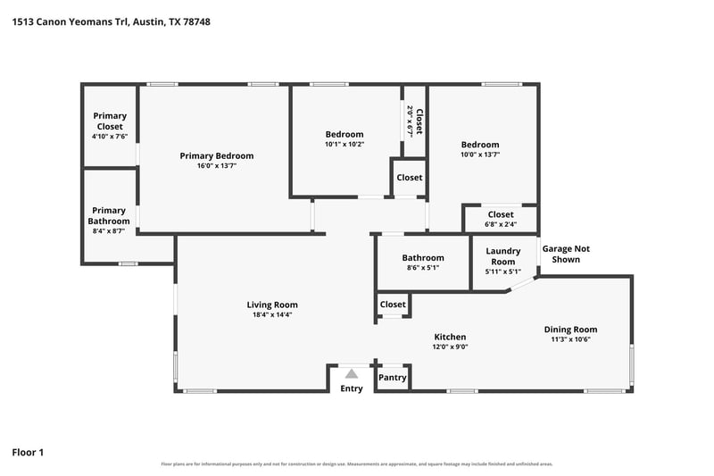 1513 Canon Yeomans TRL, Austin, TX 78748