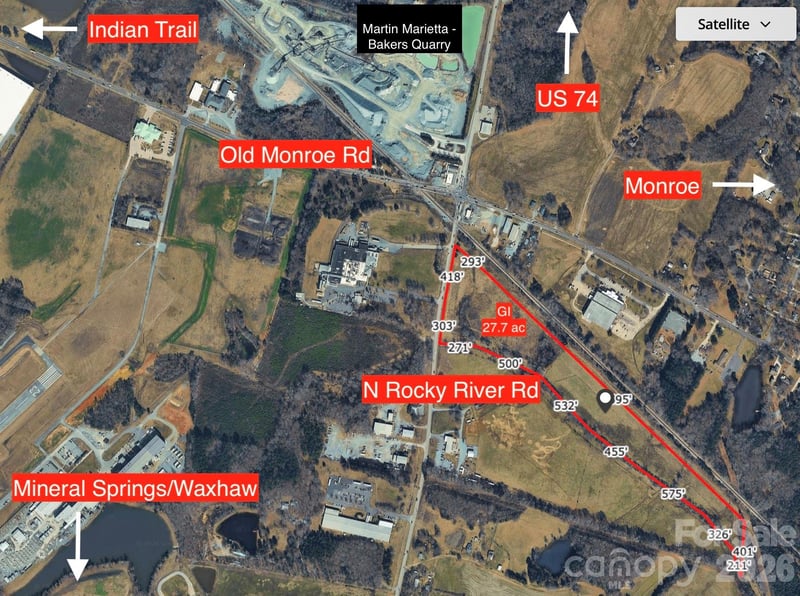 Rocky River Rd, Monroe, NC 28110