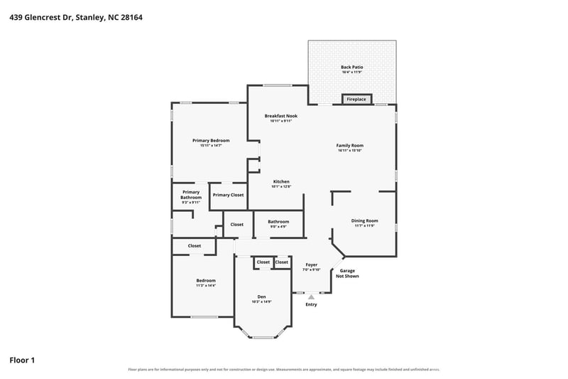 439 Glencrest Dr, Stanley, NC 28164