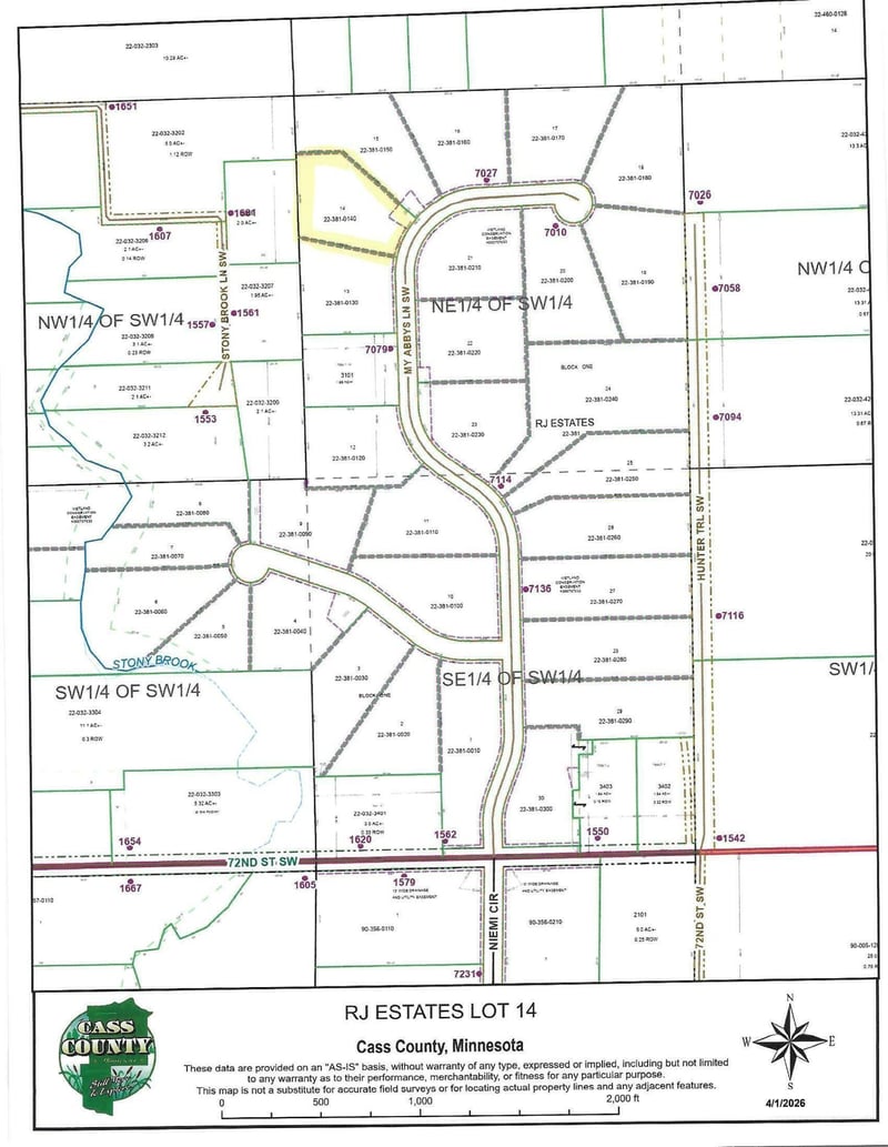 TBD Lot 14 My Abbys Way Ln SW, Pequot Lakes, MN 56472