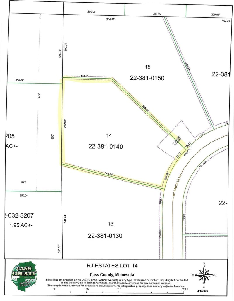 TBD Lot 14 My Abbys Way Ln SW, Pequot Lakes, MN 56472