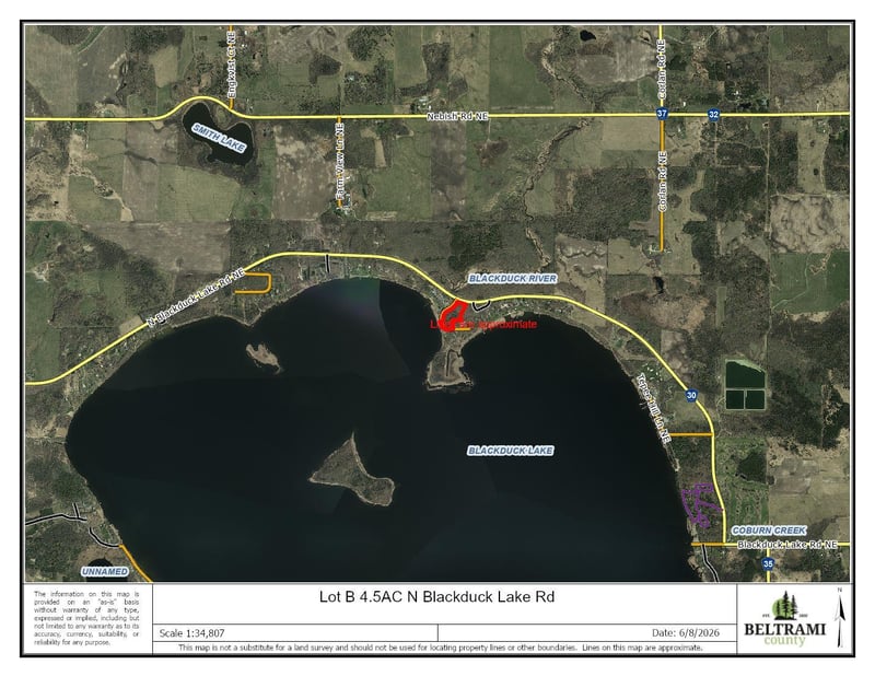 Lot B 4.5AC N Blackduck Lake Rd NE, Hines, MN 56647