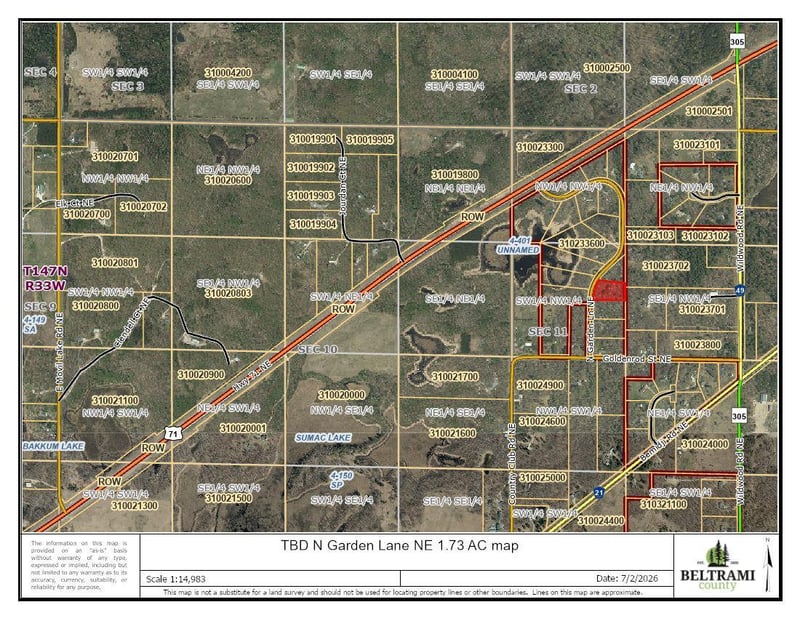 TBD 1.73ac N Garden Ln NE, Bemidji, MN 56601