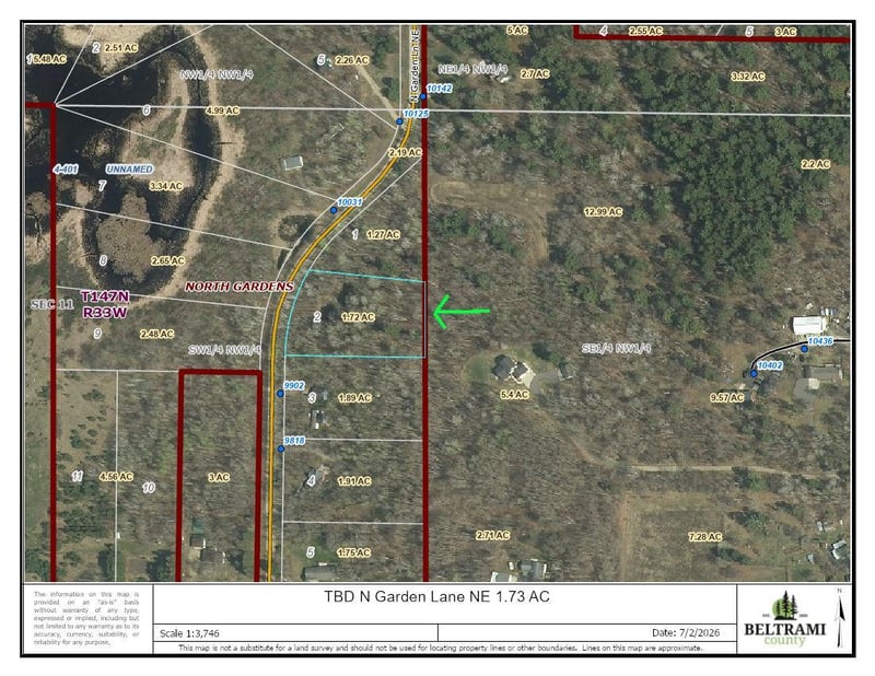 TBD 1.73ac N Garden Ln NE, Bemidji, MN 56601