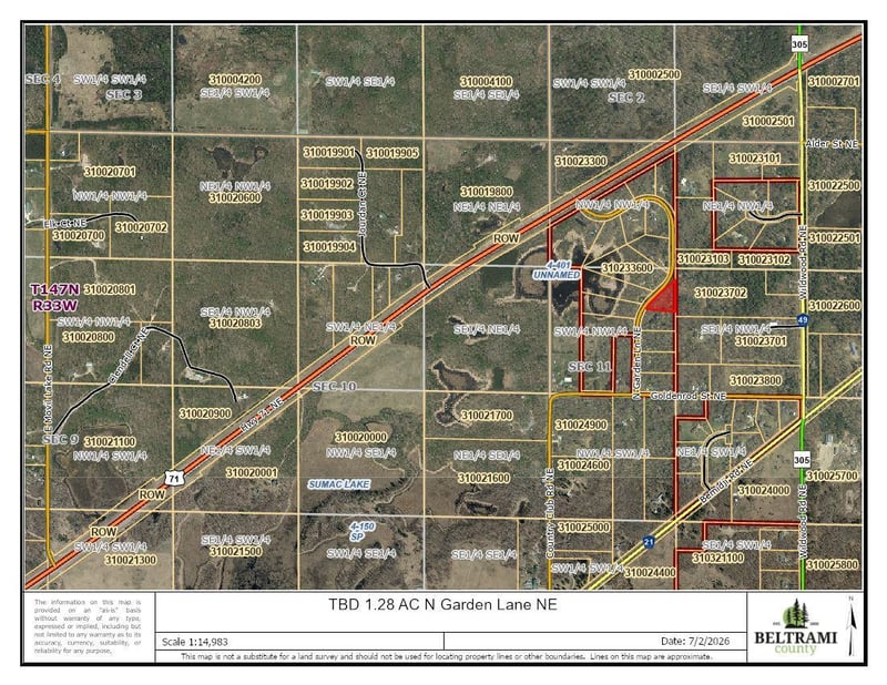 TBD 1.28ac N Garden Ln NE, Bemidji, MN 56601