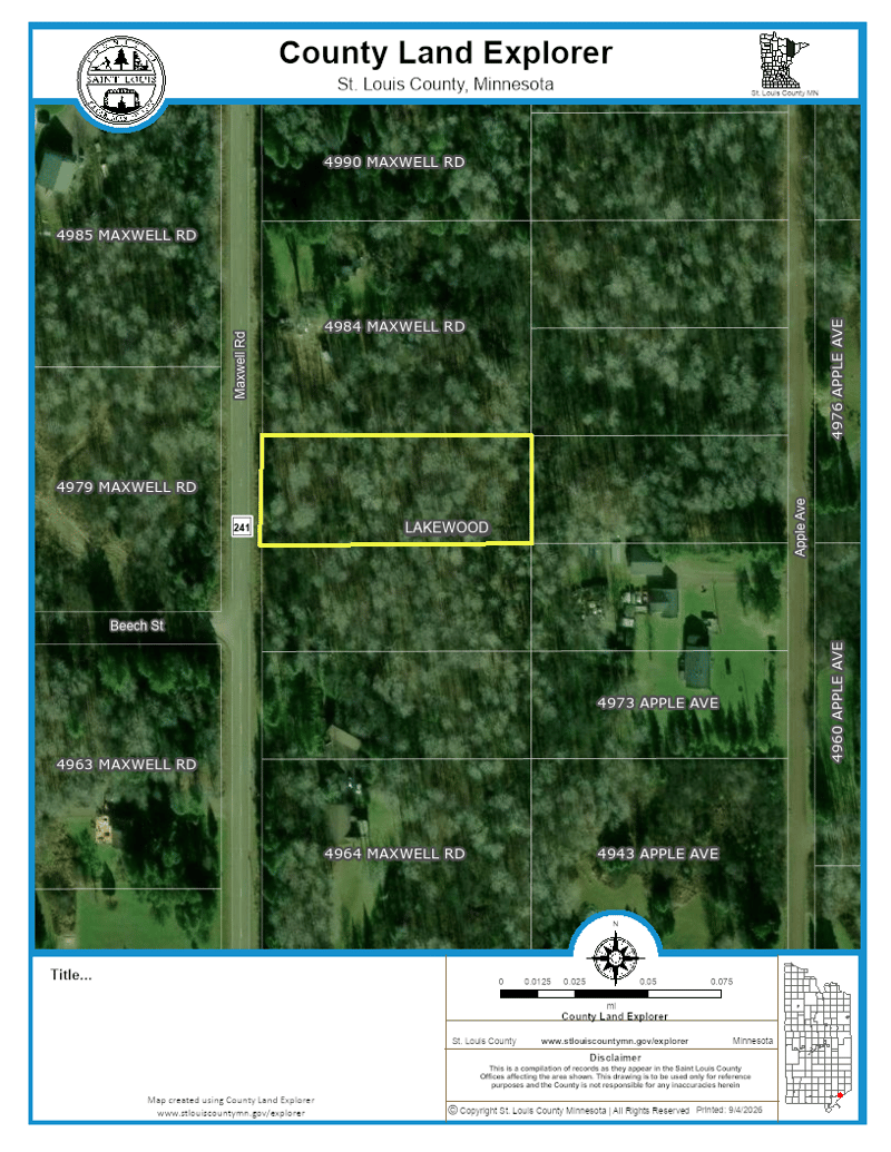 TBD XXX Maxwell Rd, Duluth, MN 55803