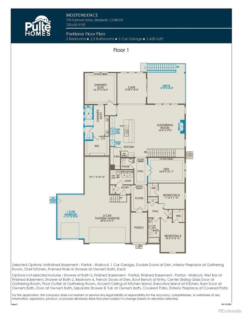 713 Pershing Point, Elizabeth, CO 80107