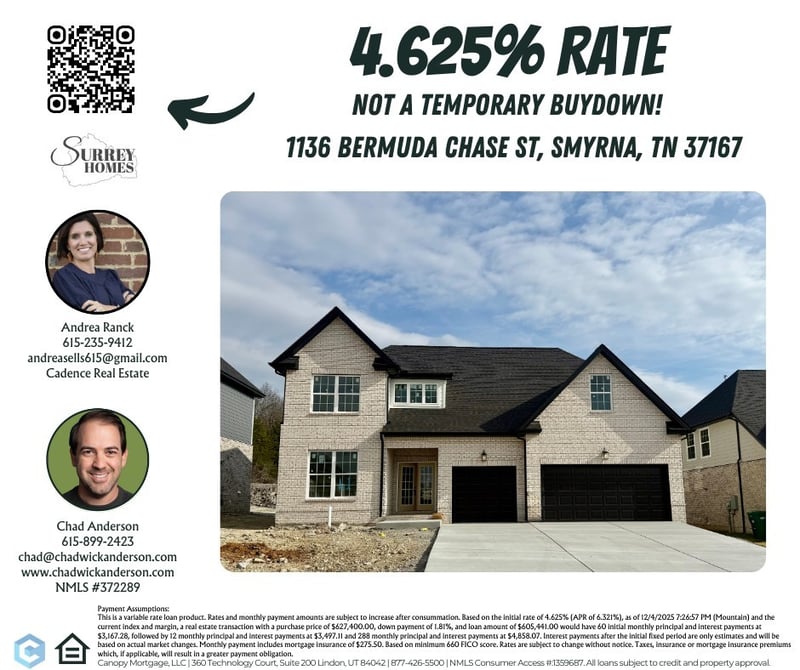 1136 Bermuda Chase St, Smyrna, TN 37167