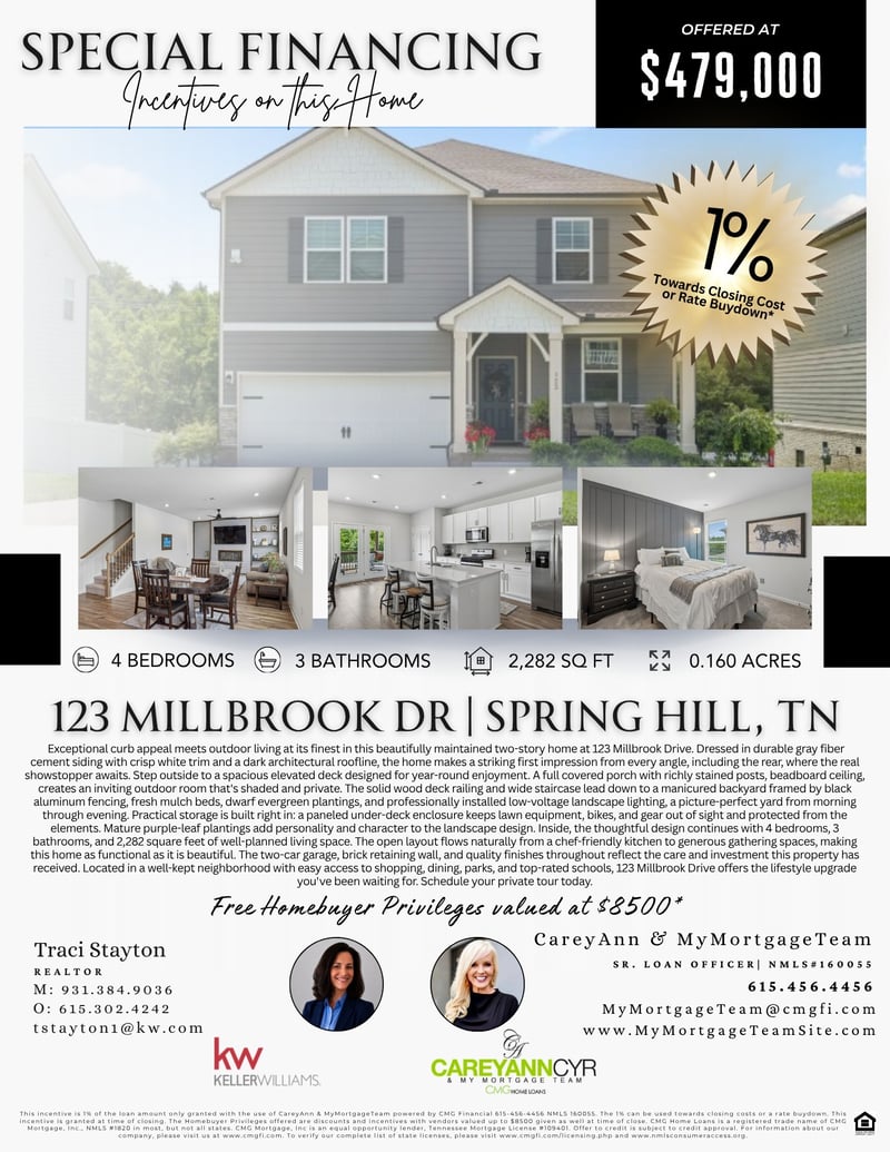 123 Millbrook Dr, Spring Hill, TN 37174