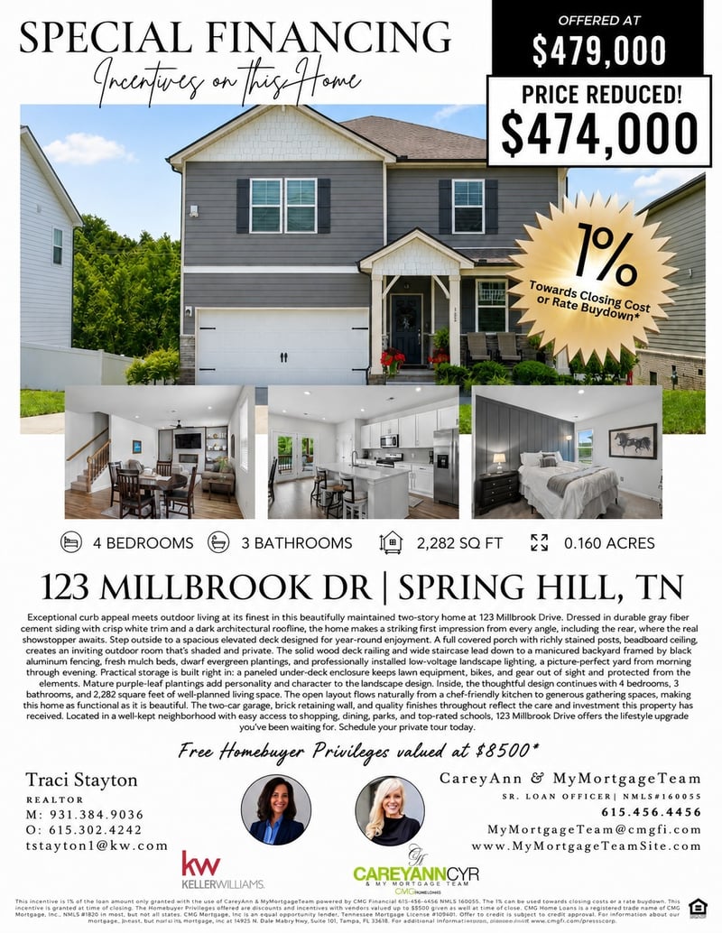 123 Millbrook Dr, Spring Hill, TN 37174