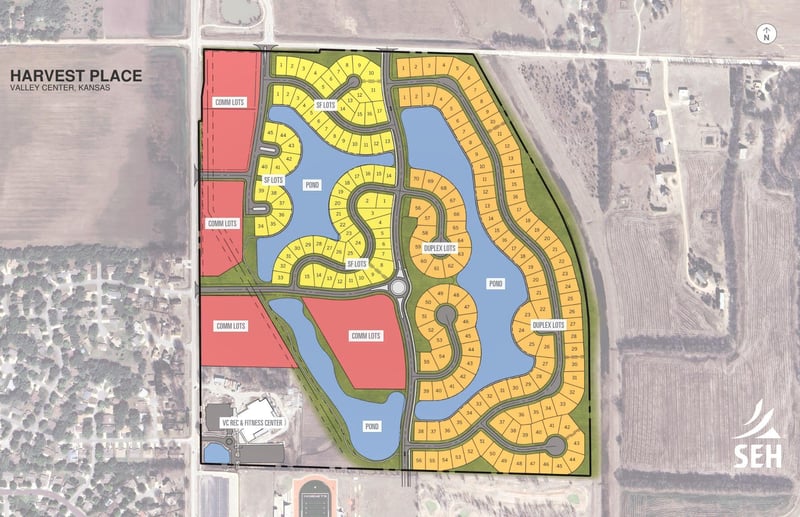 Lot 2 Blk E Harvest Place Addition #1425-27 N Hornet Ln, Valley Center, KS 67147