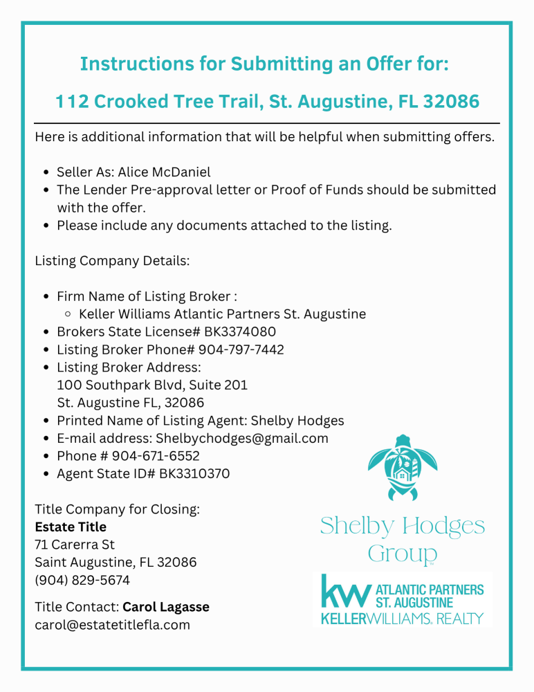 112 Crooked Tree Trl, St Augustine, FL 32086
