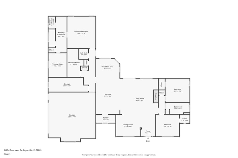 14074 Dunroven Dr, Bryceville, FL 32009