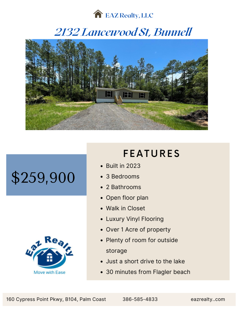 2132 Lancewood St, Bunnell, FL 32110