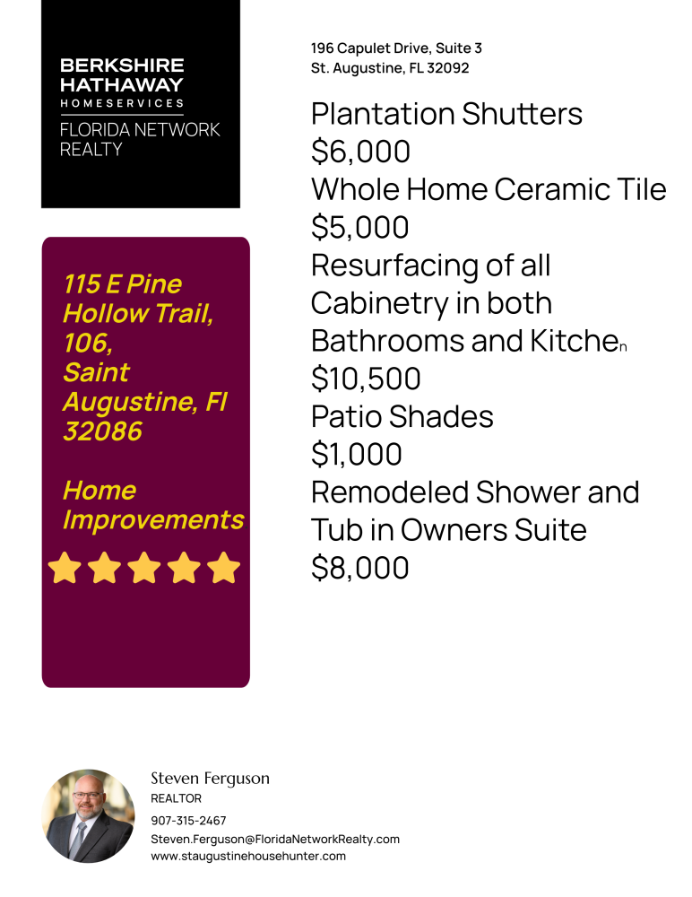 115 Pine Hollow Trl #106, St Augustine, FL 32086