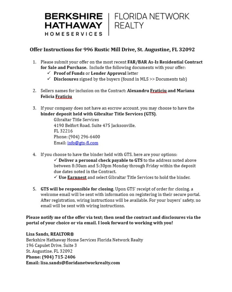 996 Rustic Mill Dr, St Augustine, FL 32092