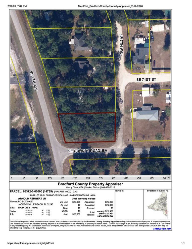 LOT 12 Palm Dr, Starke, FL 32091