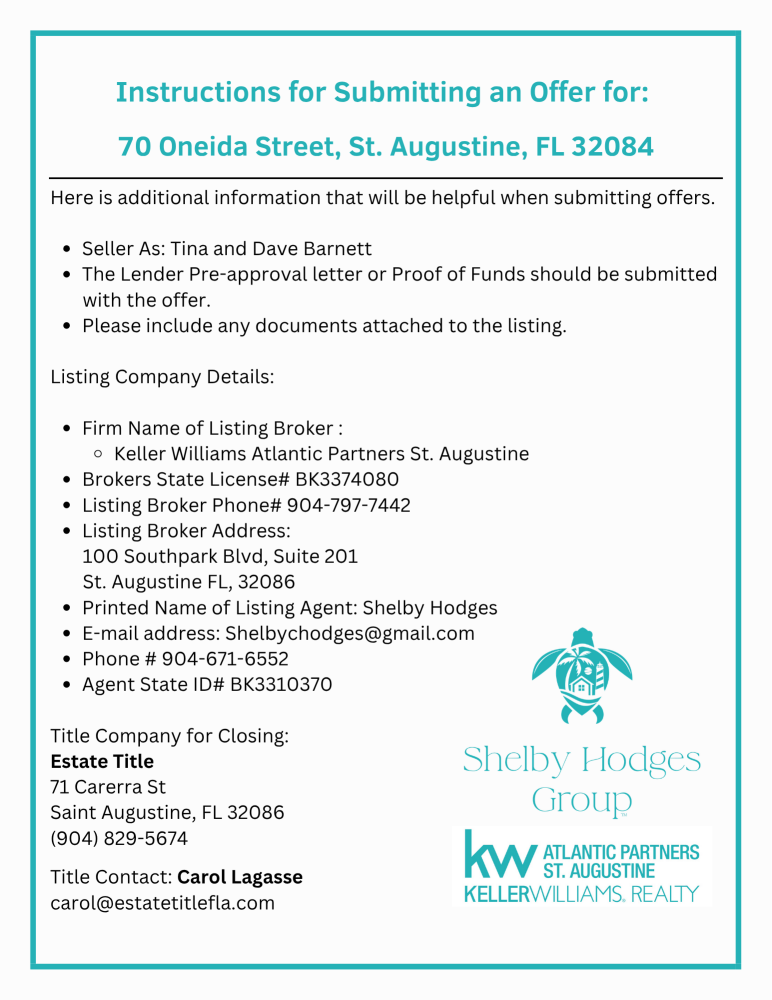 70 Oneida St, St Augustine, FL 32084