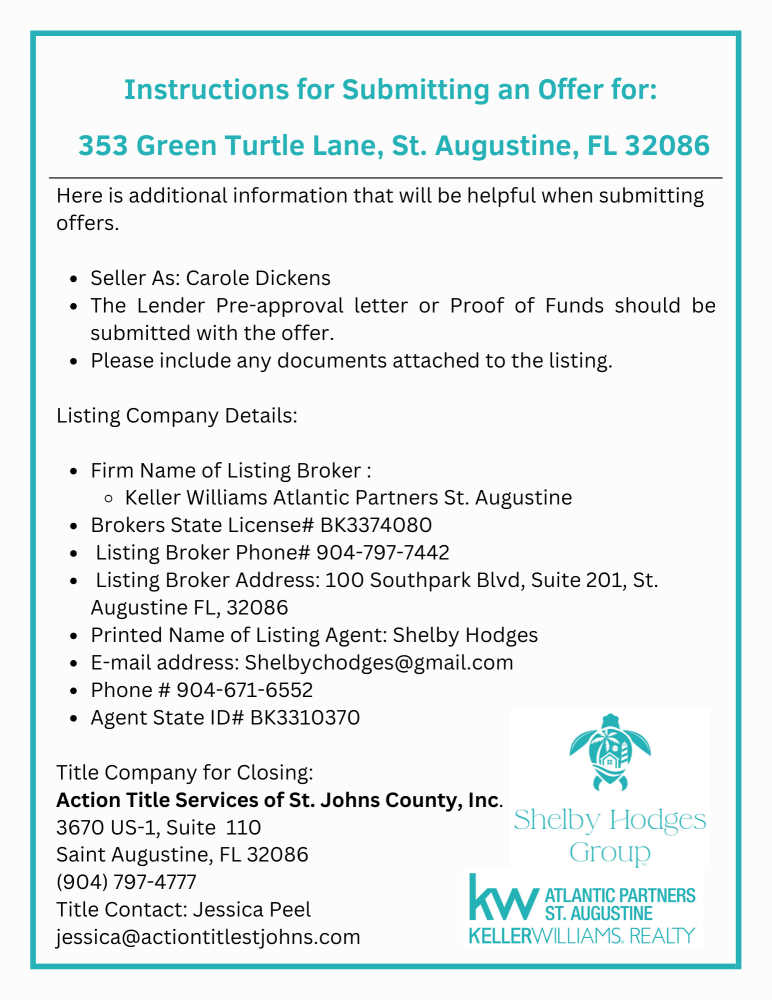 353 Green Turtle Ln, St Augustine, FL 32086