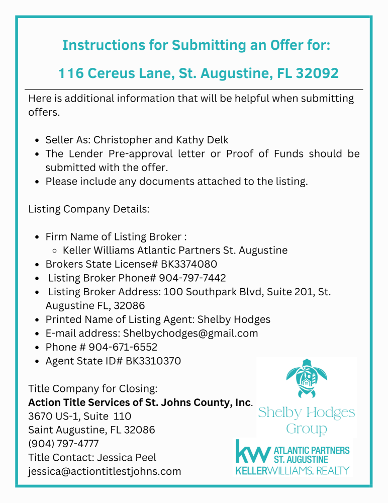 116 Cereus Ln, St Augustine, FL 32086